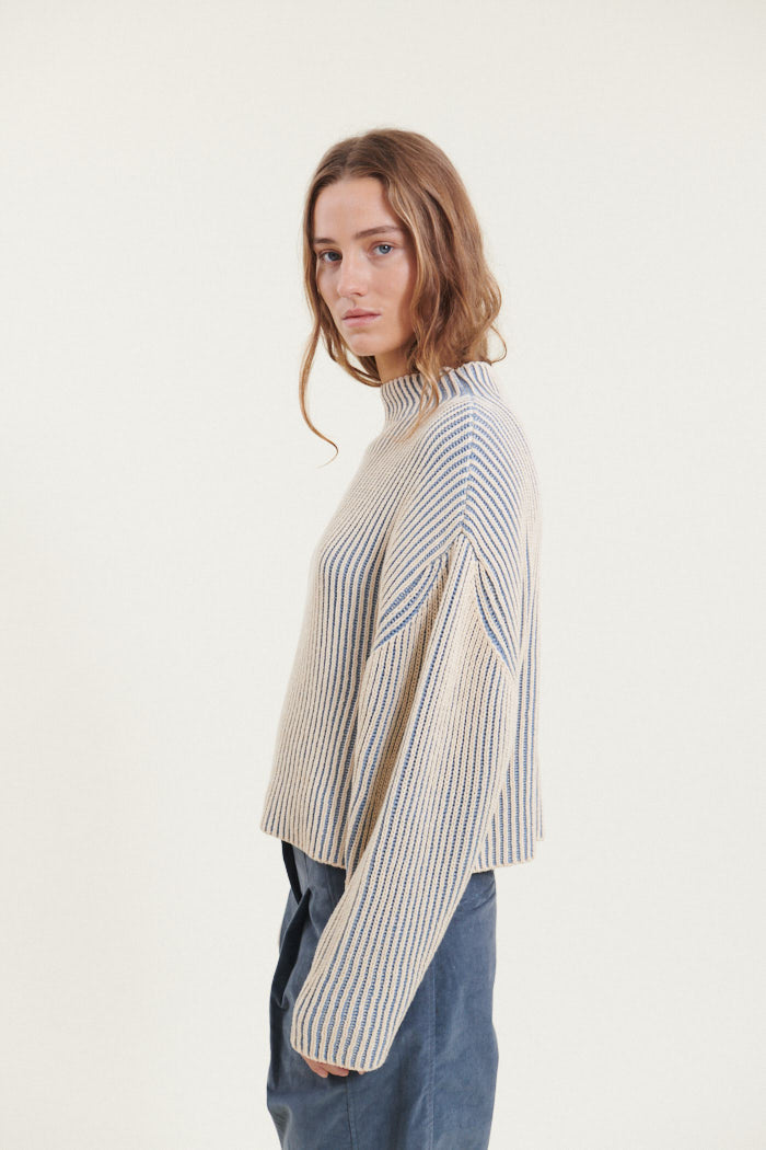 Basic Apparel Winie 2 Colored Sweaters 742 Windward blue / birch